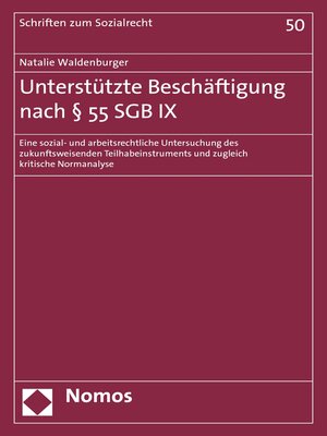 cover image of Unterstützte Beschäftigung nach § 55 SGB IX